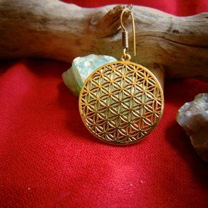 Medium Size Gold Brass Earring